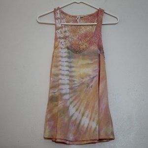 Other Fellows lace and tied dyed tank top size S